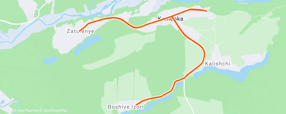 Map of the activity, Дневной забег