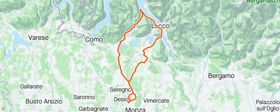 Map of the activity, Galbiate-Onno