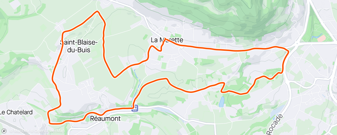 Map of the activity, Course à pied le matin 🕊️❤️