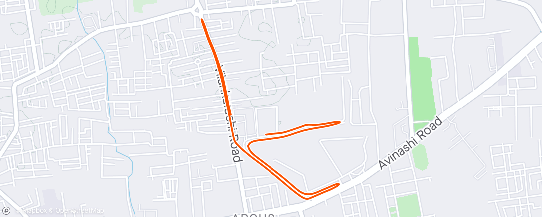 Map of the activity, Morning Run