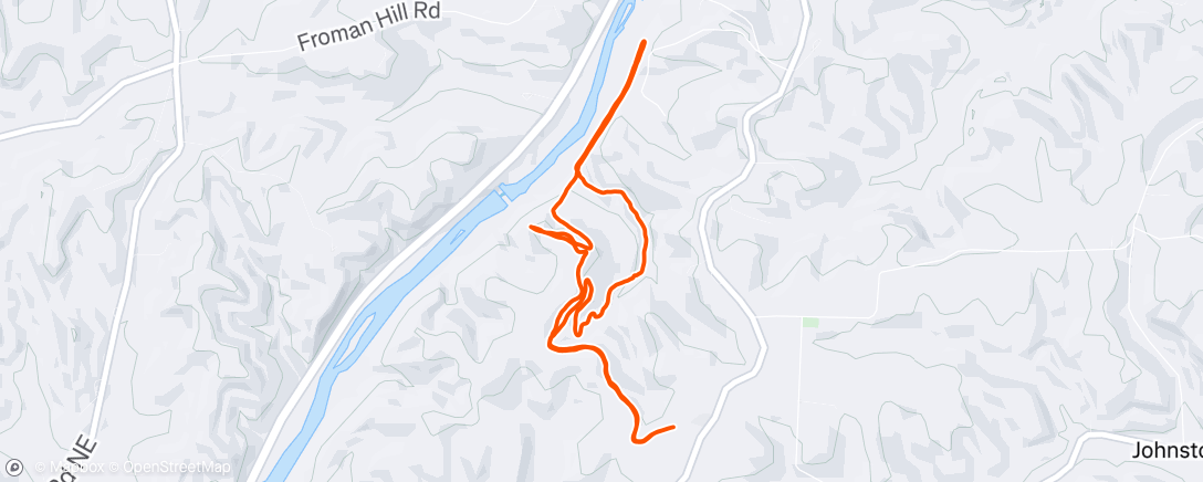 Mapa da atividade, Afternoon Trail Run