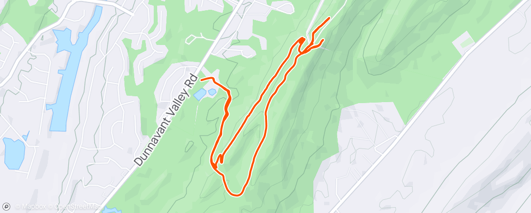 アクティビティ「first trail run since injuring my knee in December」の地図