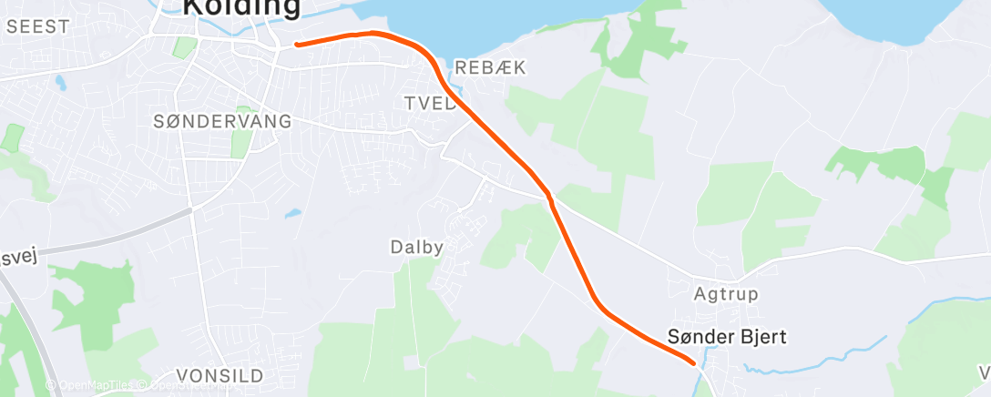 Map of the activity, Onsdag jog amok