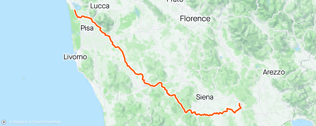 Map of the activity, Giro day 6