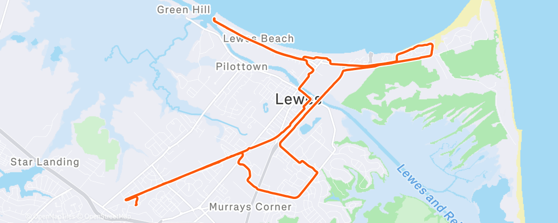 Map of the activity, Afternoon Ride