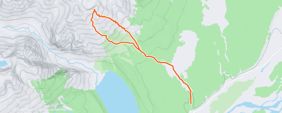 Map of the activity, Morning Backcountry Ski
