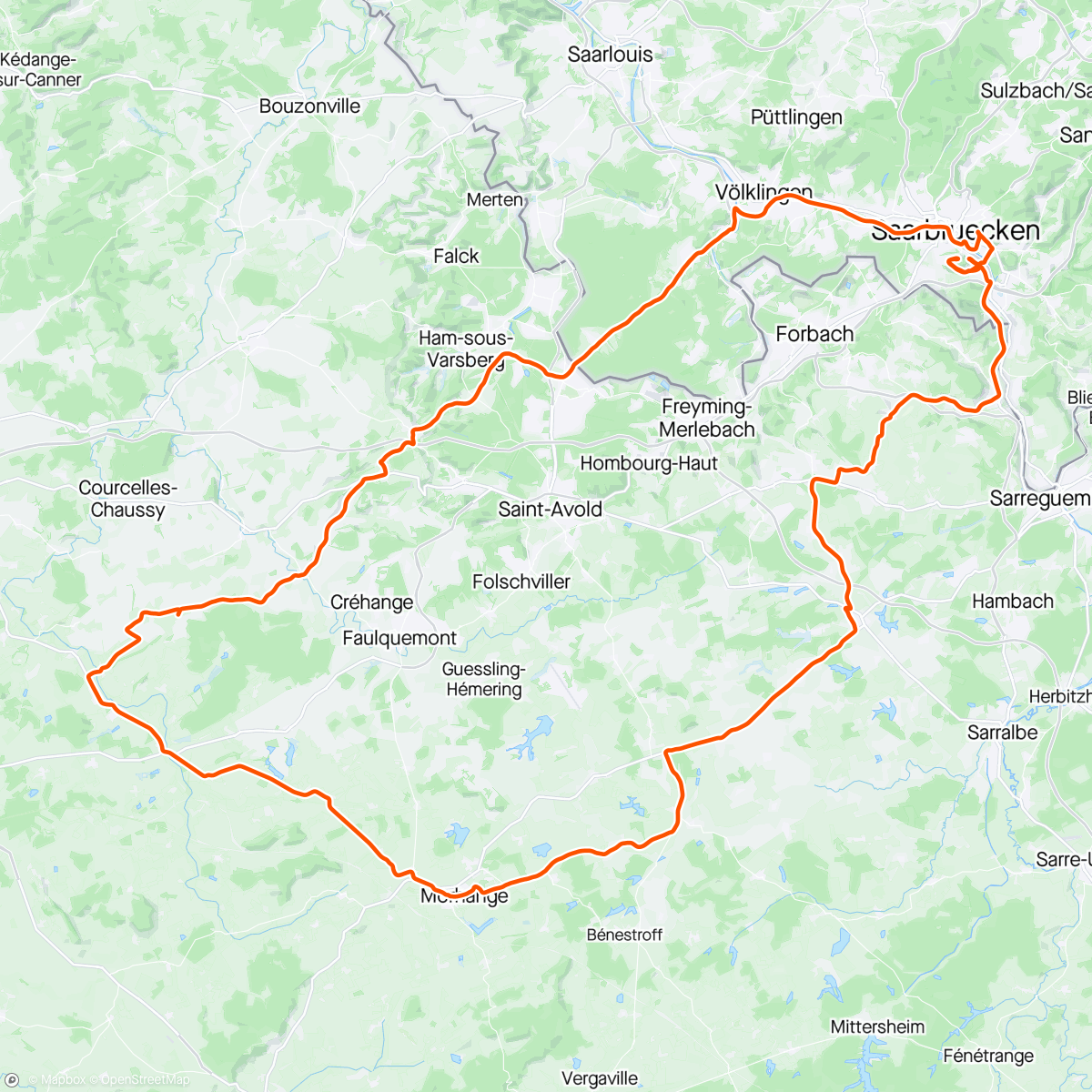 Map of the activity, Mont Saint Pierre