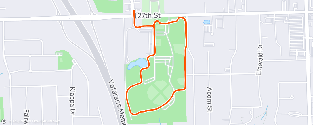 Map of the activity, Lemont Run