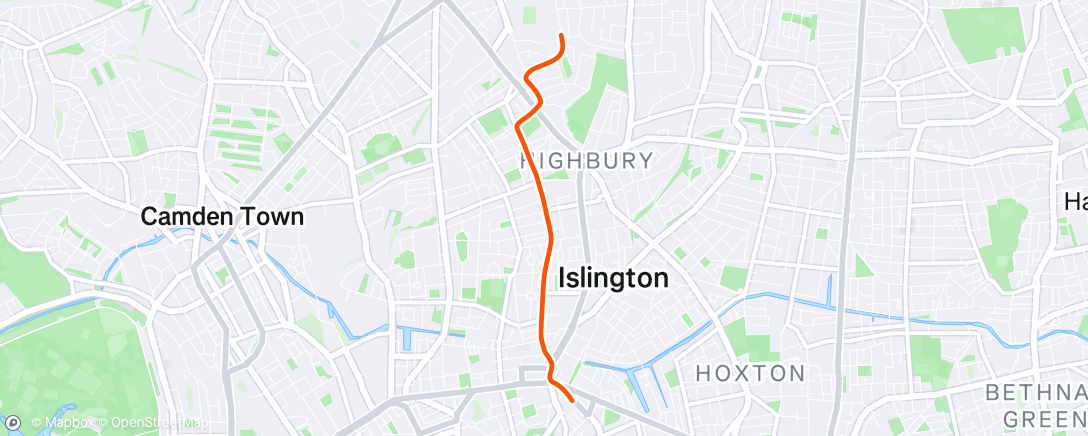Map of the activity, Afternoon Ride
