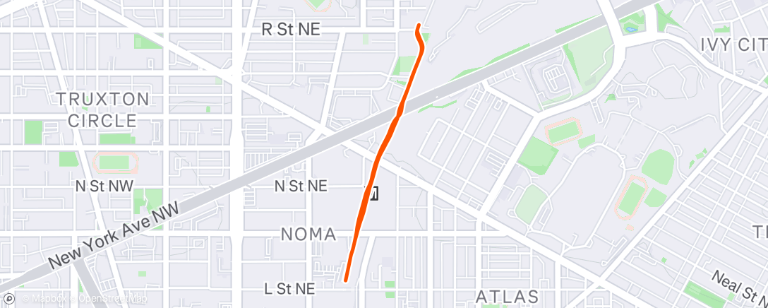 Map of the activity, Morning Walk
