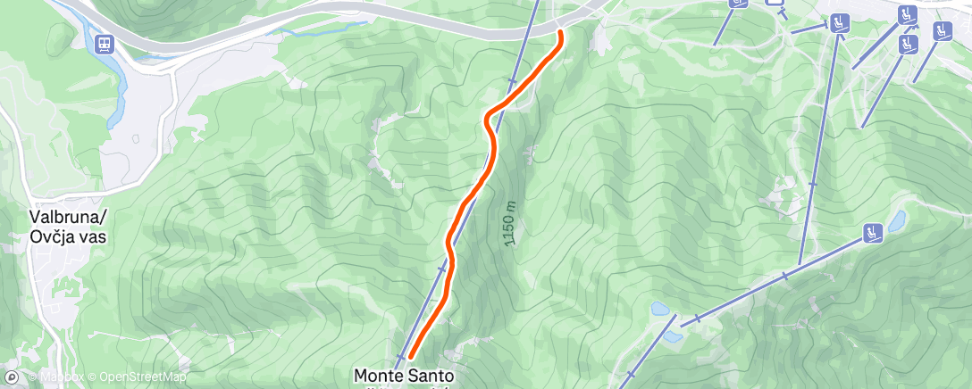 Map of the activity, Evening Run