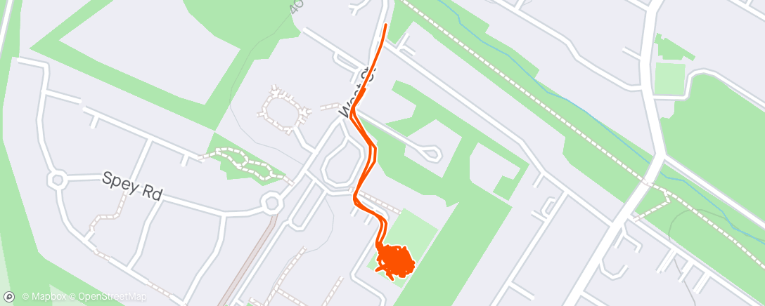 Mapa de la actividad (Evening Walk - To And From Walking Football)