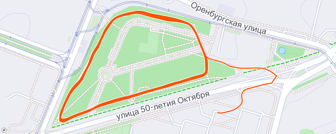 Map of the activity, Вечерний забег