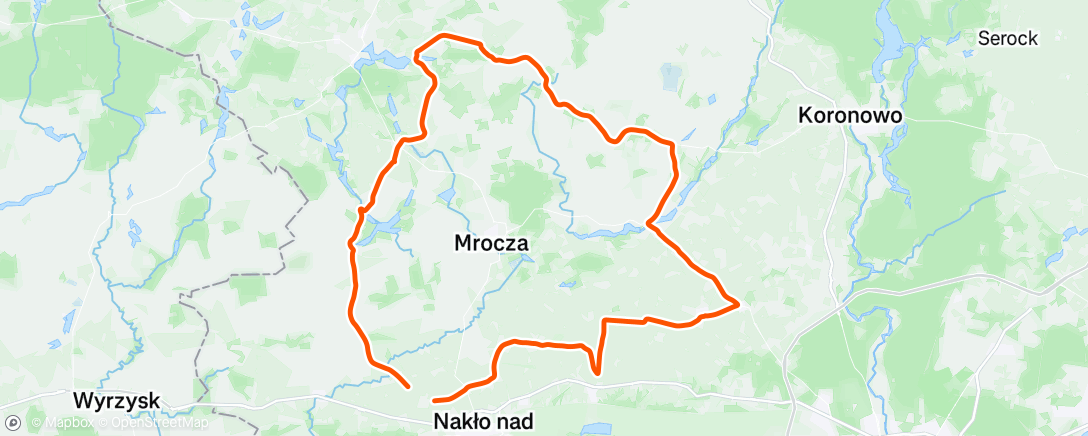 Map of the activity, Poranny przejazd