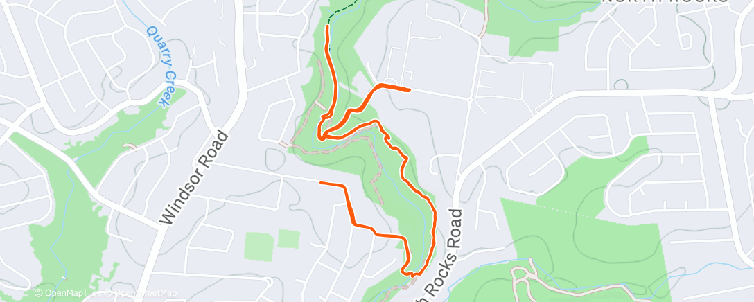 Map of the activity, Morning Run