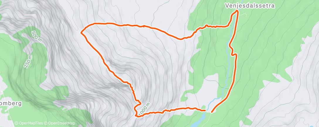 Map of the activity, Morning Trail Run