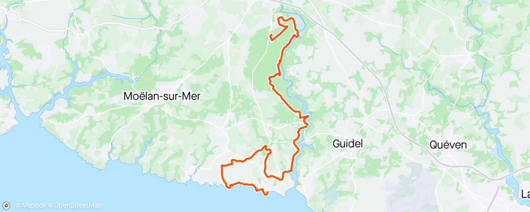 Map of the activity, Bretagne Ultra Trail : 53 / 600 +