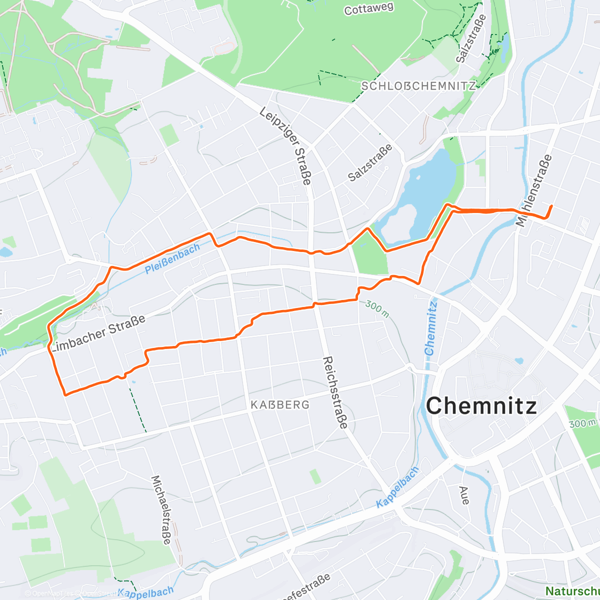 Map of the activity, Lauftreff Athletic Sonnenberg Running