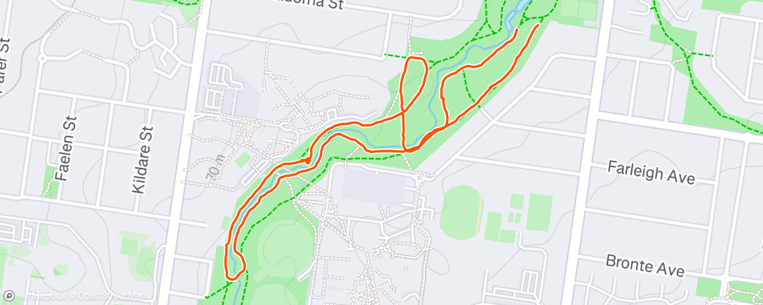 Map of the activity, Afternoon Walk