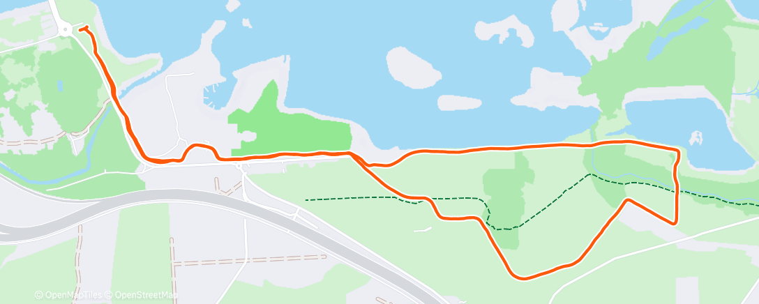 Map of the activity, Course à pied le matin