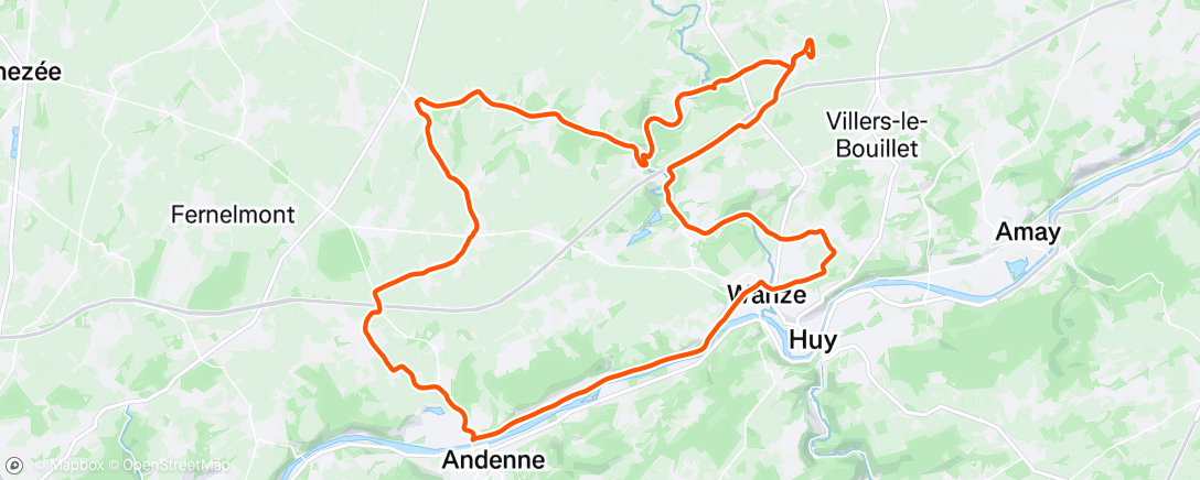 Map of the activity, Sortie vélo le matin