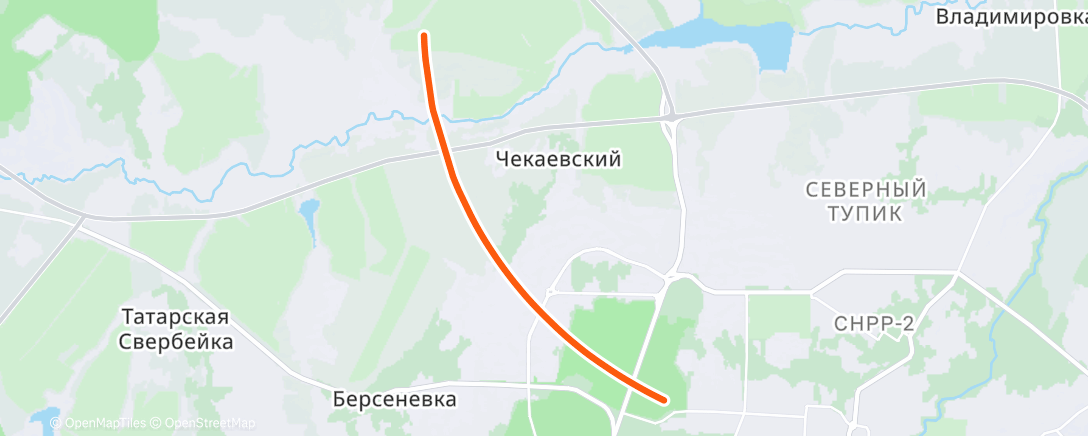 Map of the activity, Тренировка (после обеда)