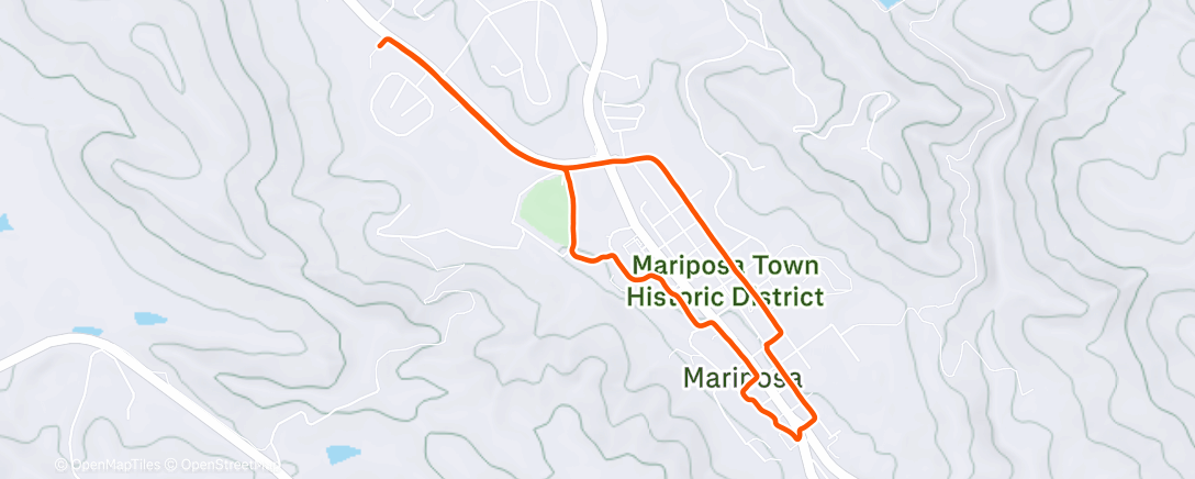 Map of the activity, Lunch Run