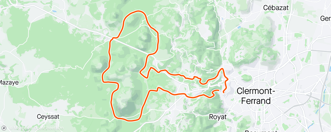 Map of the activity, SLVTT circuit dans les Puys , trop 🤩