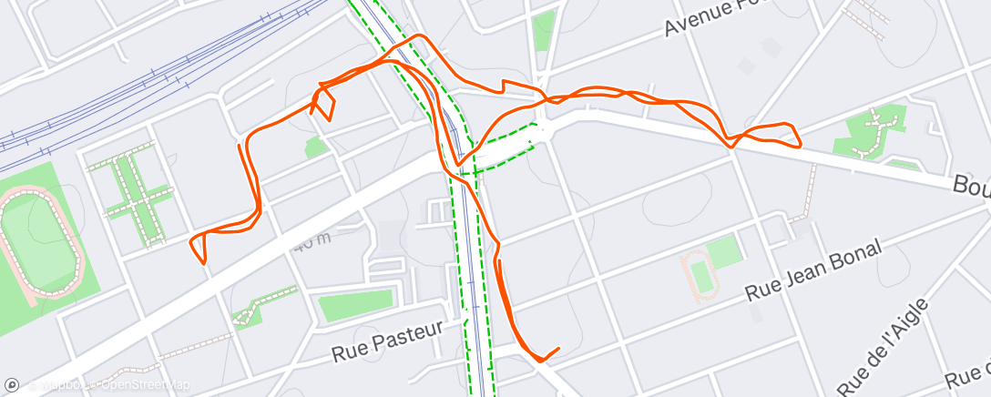 Map of the activity, Marche dans l'après-midi