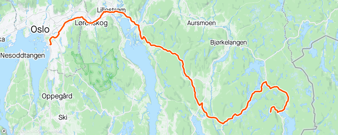 Map of the activity, Bikepacking dag 2 Rømskog-Hjem🌞🌞