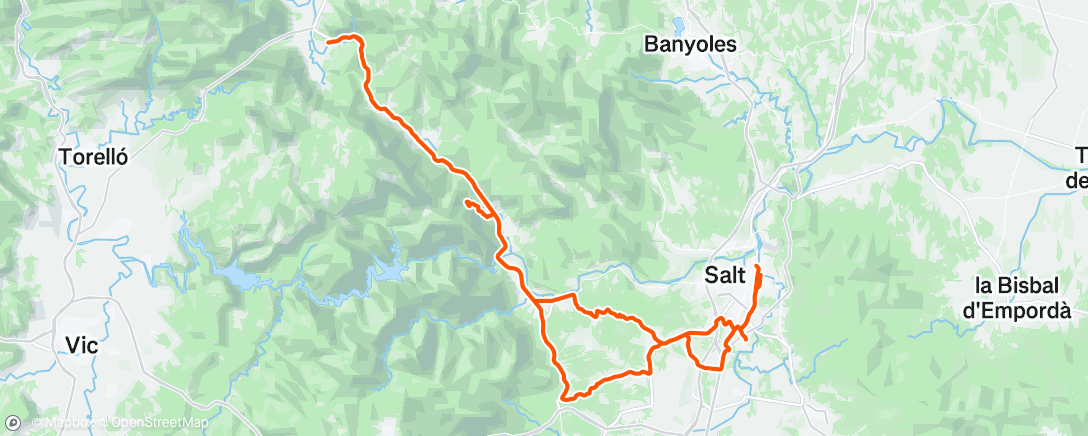 Map of the activity, Pedalata mattutina