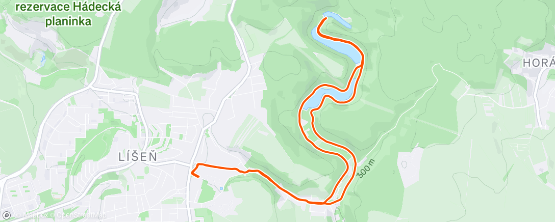 Map of the activity, Mariánské údolí-10km, volný běh