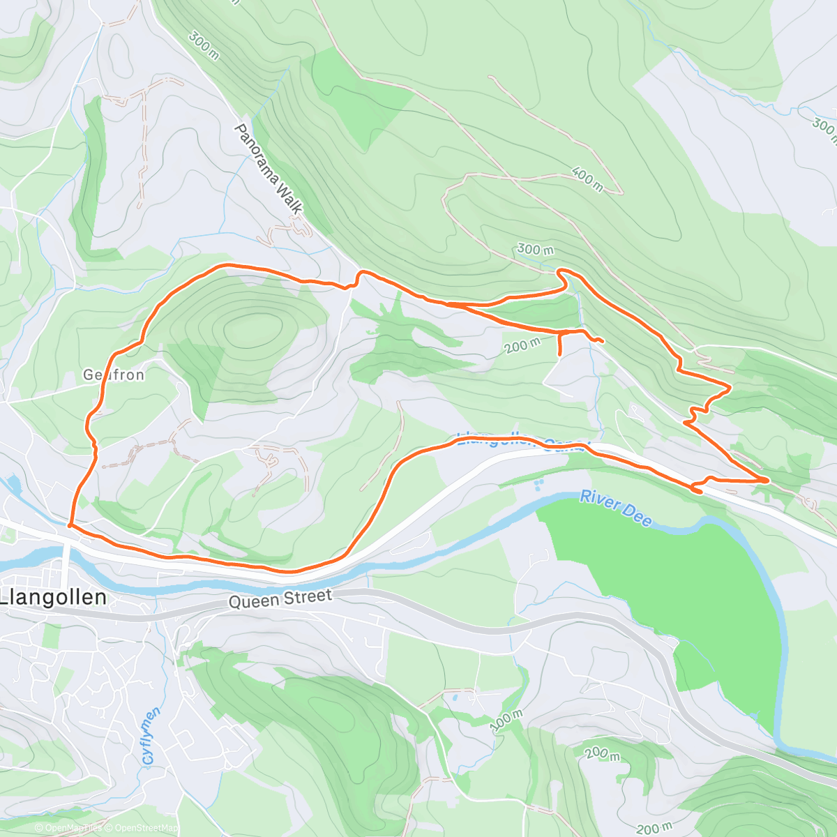 Map of the activity, Run with Michael and the dogs