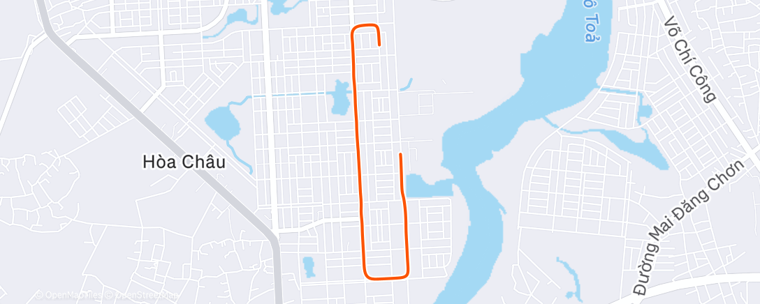 Map of the activity, Morning Run