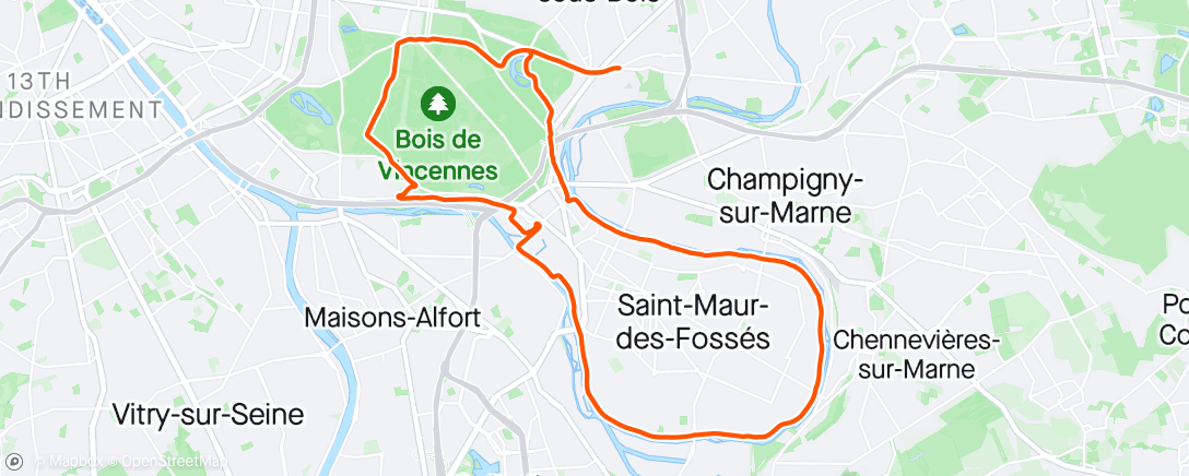 Map of the activity, Morning Ride avec ma fille ➡️ balade