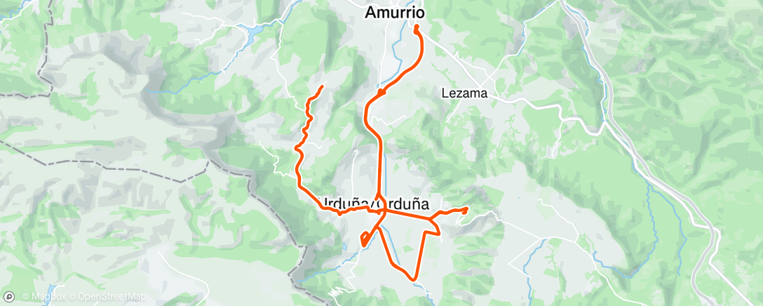 Map of the activity, vo2 5min+4×2