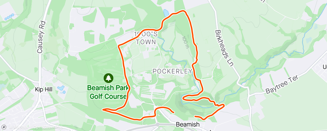 Kaart van de activiteit “Beamish Woods Afternoon Trail Run”