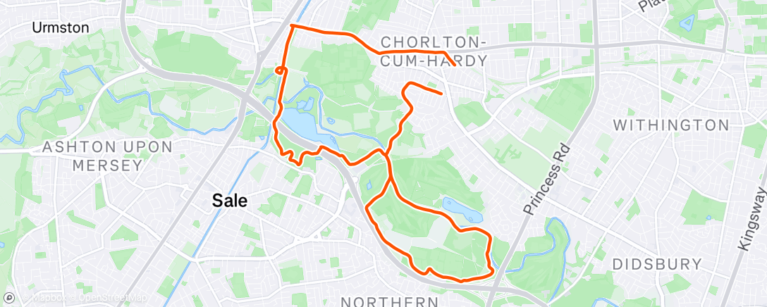 Map of the activity, Morning Run