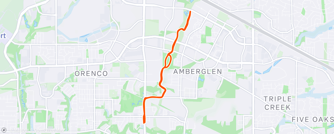 Map of the activity, Morning Run