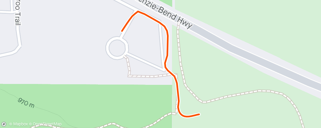 Map of the activity, Morning Run