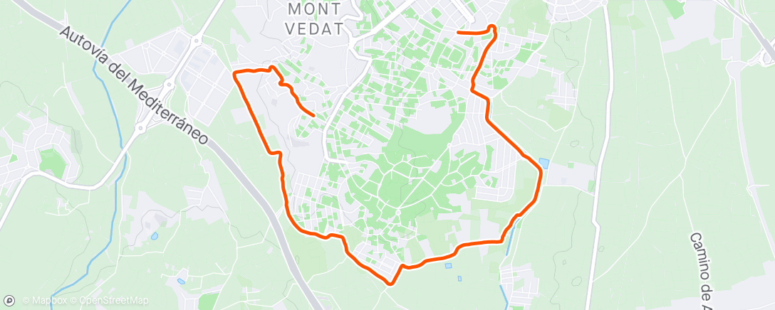 Map of the activity, Running season