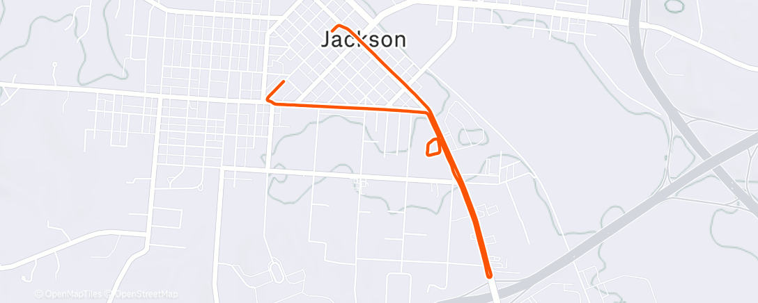 Map of the activity, Afternoon Run
