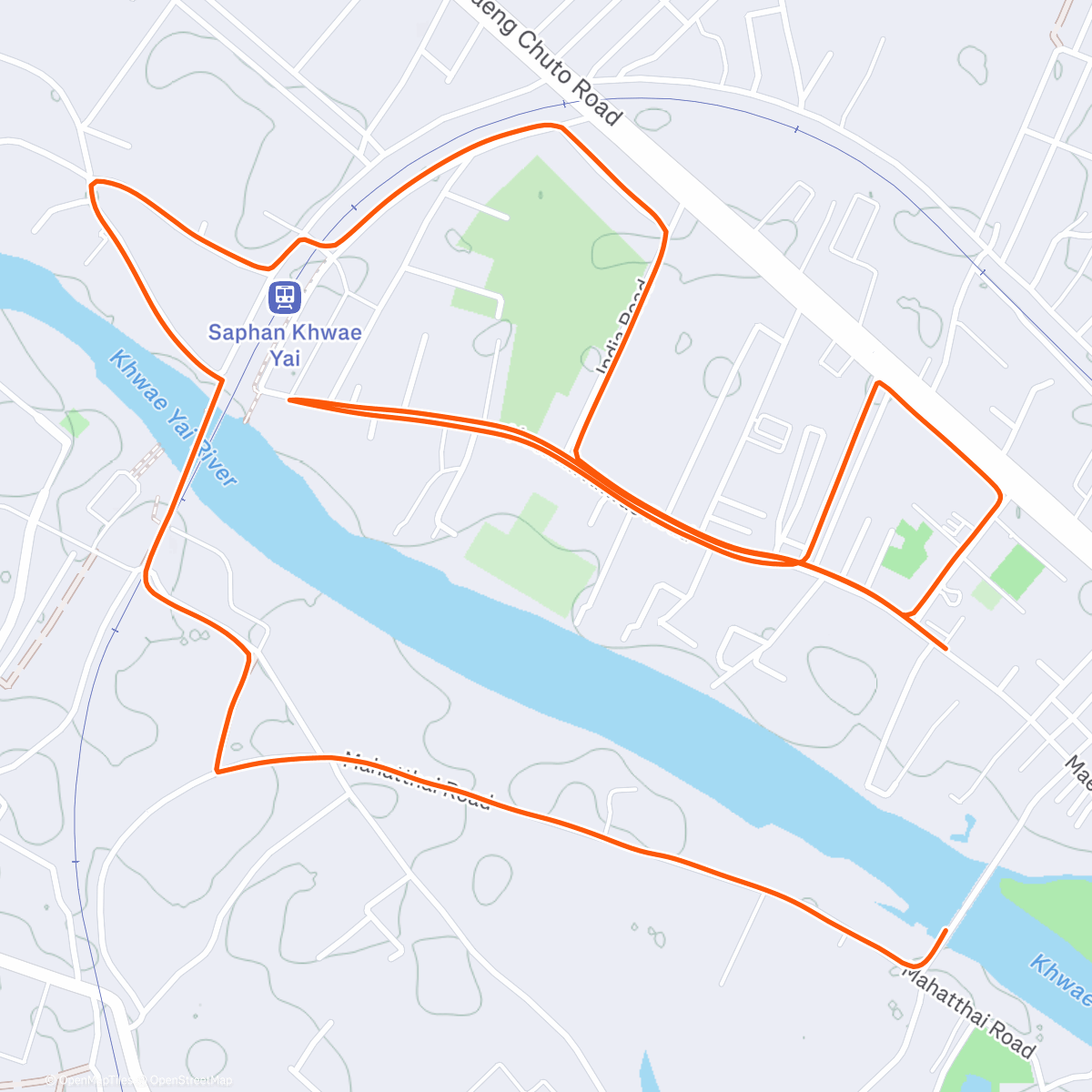 Карта физической активности (Run 18:  Bridge over the River Kwai กาญจนบุรี ☀️)