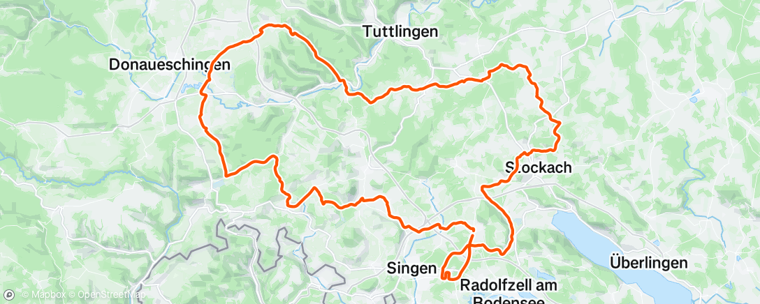 Map of the activity, Mittagsradfahrt