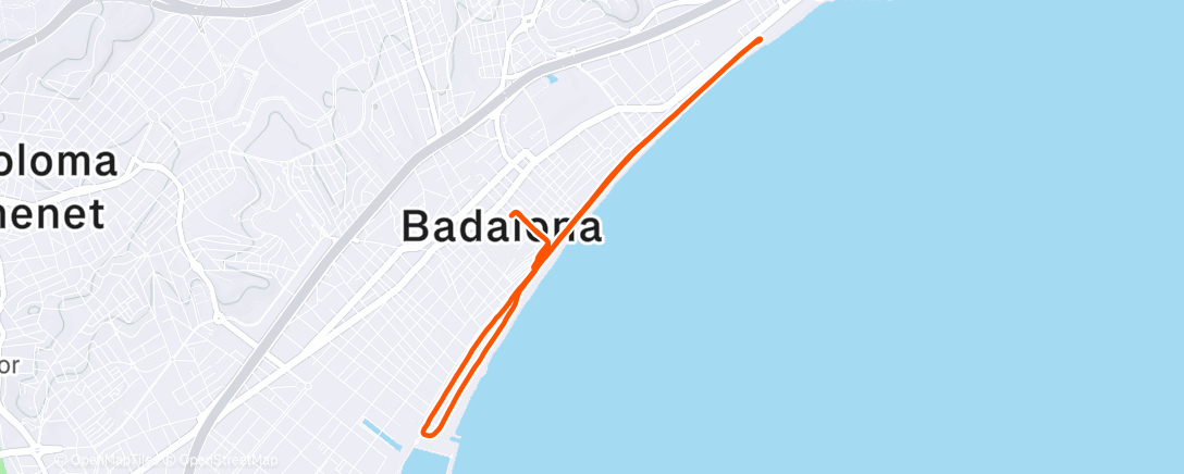 Map of the activity, Carrera de noche