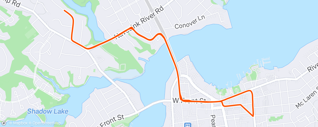 Map of the activity, Evening Ride