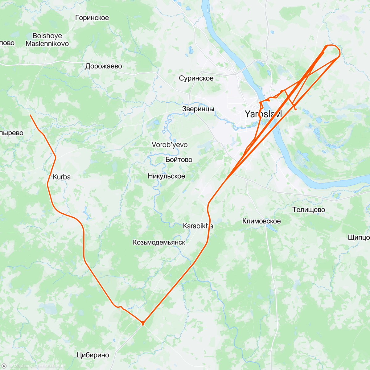 Mappa dell'attività Совместная тренировка