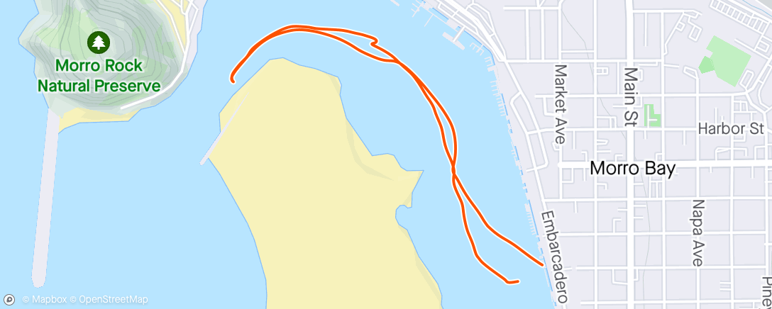 Map of the activity, Lunch Kayaking