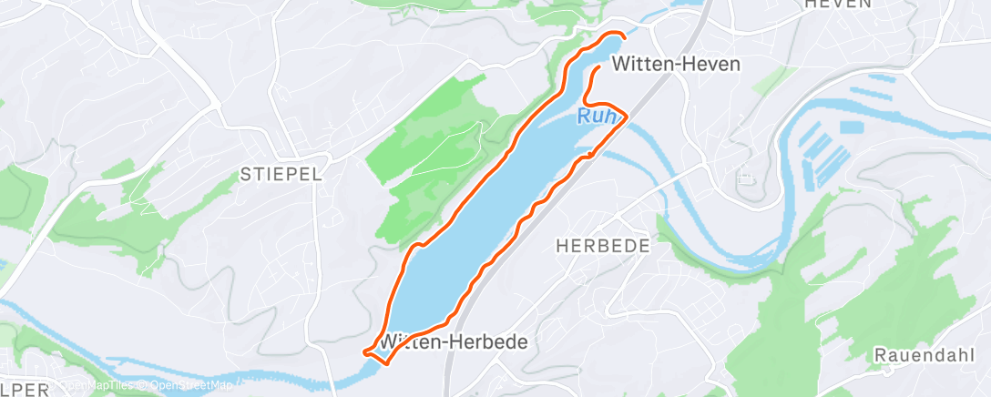 Map of the activity, Lunch Run