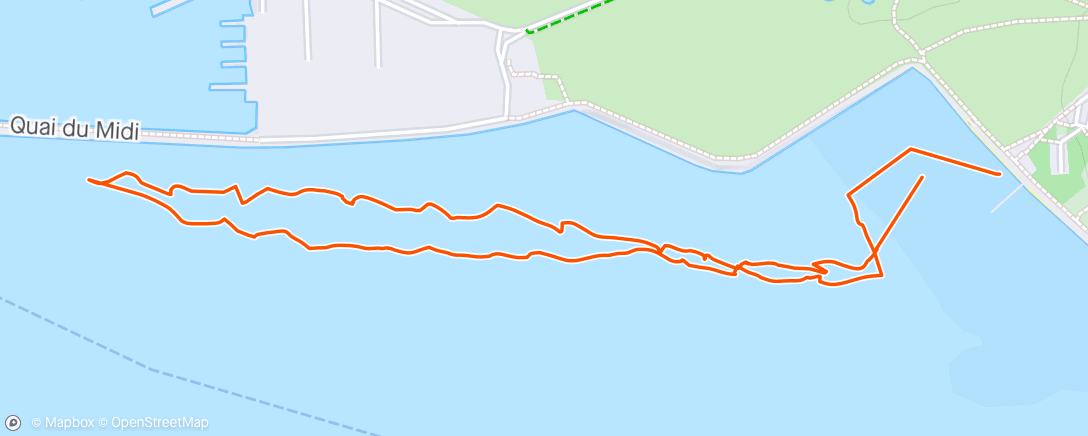 Map of the activity, Natation 2000m